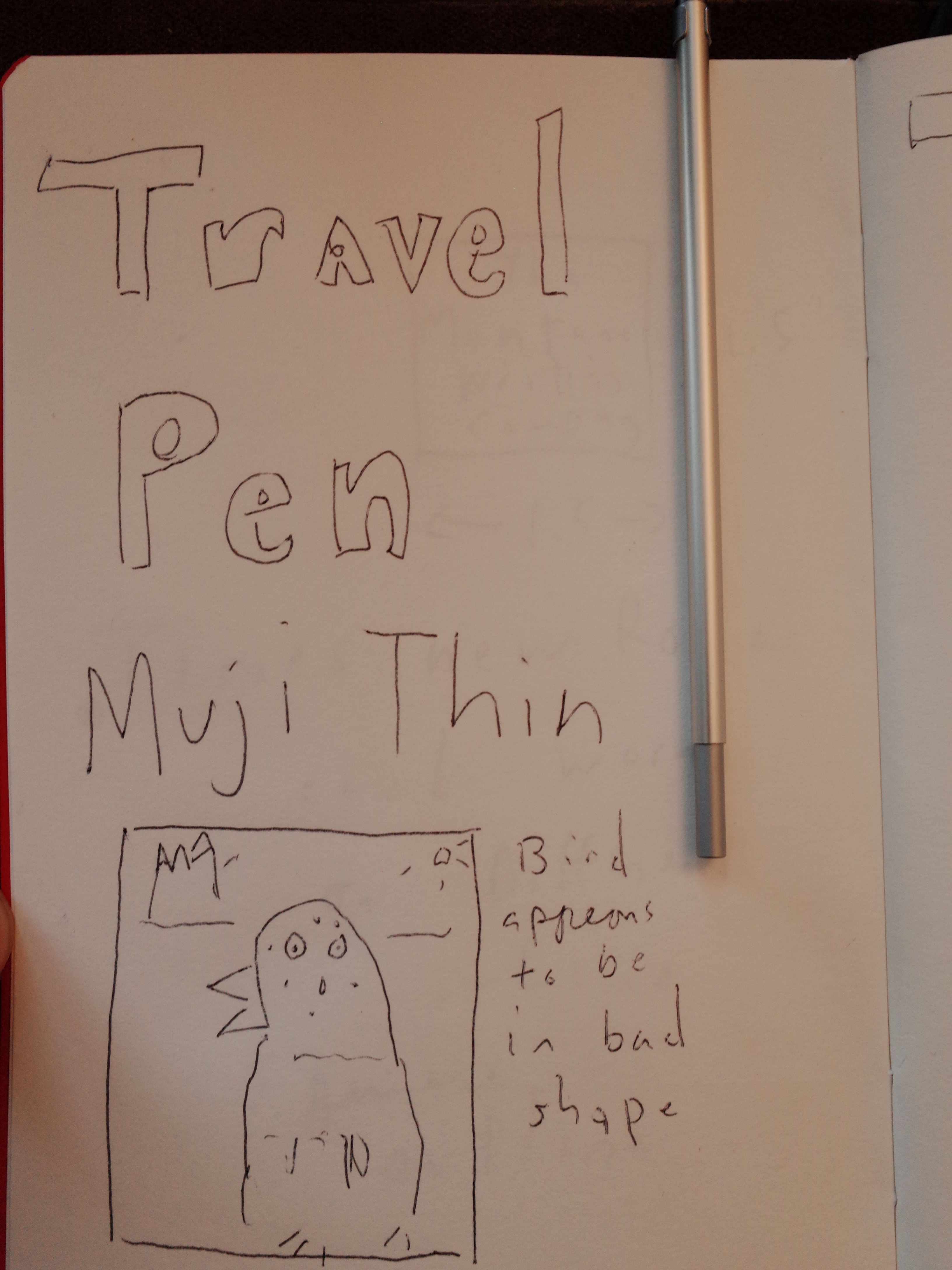 Close-Up of the Muji Thin Ballpoint pen.